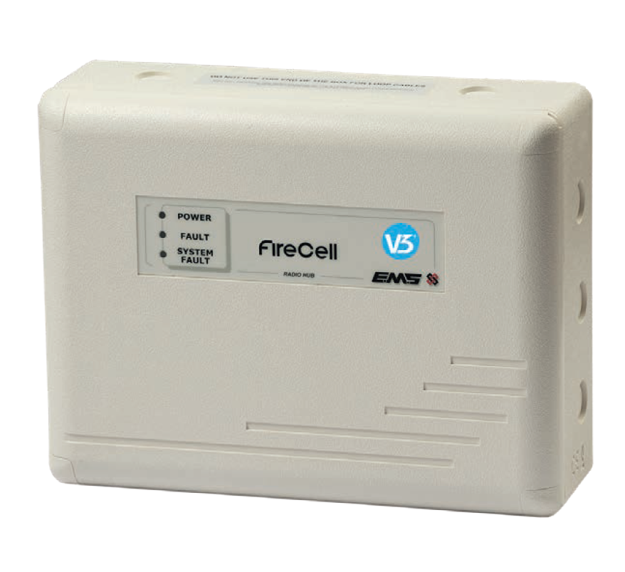 EMS FireCell 4 Loop Wireless Radio Hub with Remote Aerial Facility (V3) (FCX-500-444-V3) - JEM Systems UK