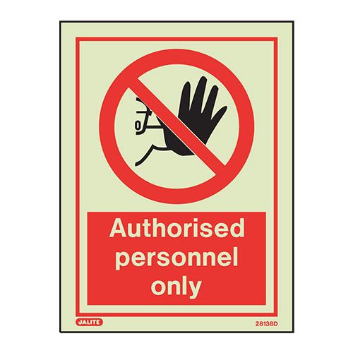 Firechief Prohibition Authorised Personnel Only Sign (8138D/R)
