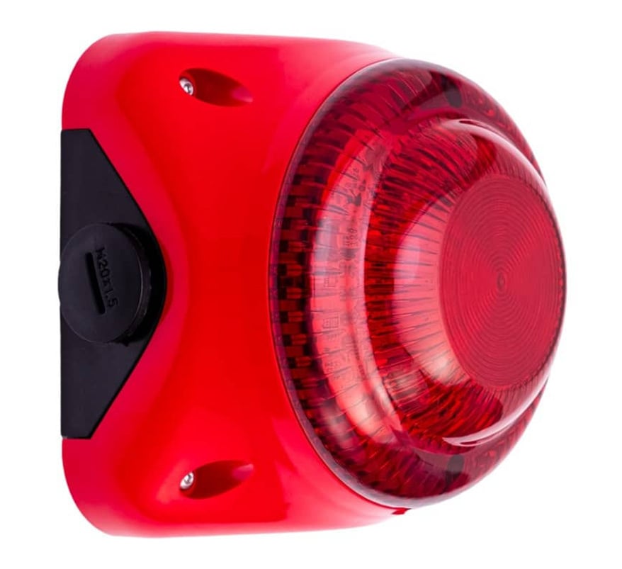 Global Fire VALKYRIE ABI IP65 Addressable Wall Mount Beacon with Isolator (Red) (VALKYRIE-ABI-IP65) - JEM Systems UK