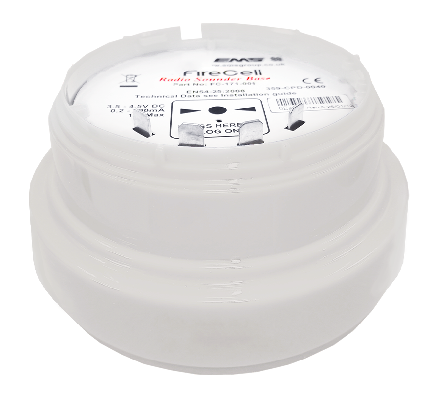 EMS FireCell Wireless Sounder Base for Audio/Visual Devices (White) (FC-171-001) - JEM Systems UK