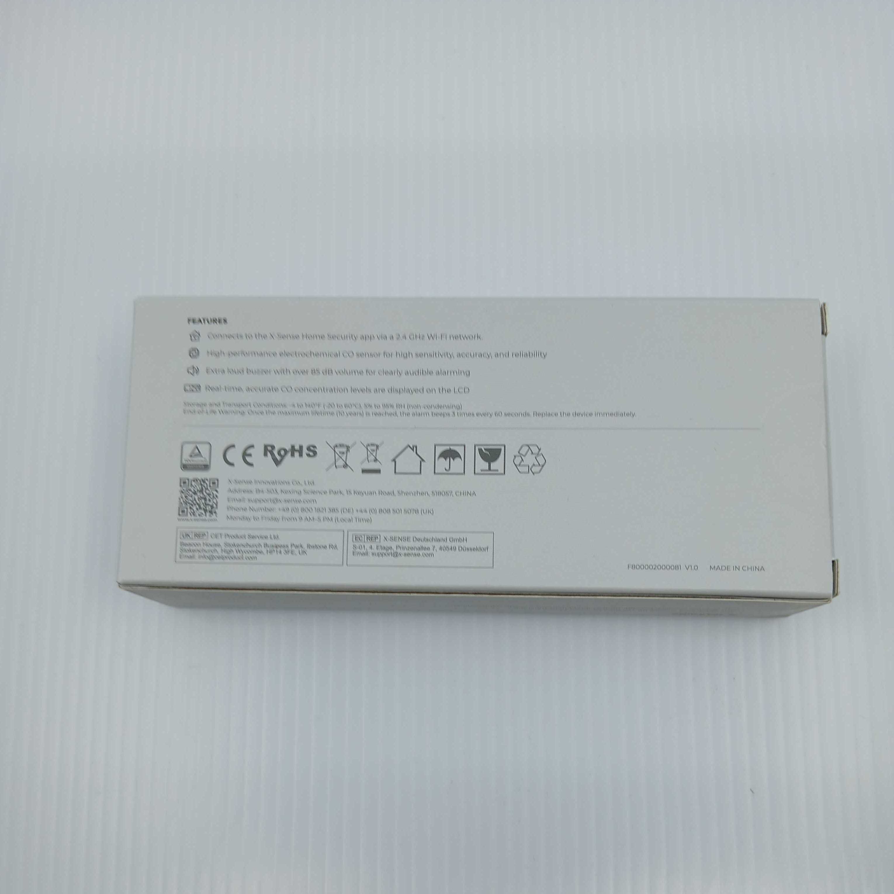 X-Sense XC04-WX Smart Carbon Monoxide Alarm - 1-Pack - JEM Systems UK