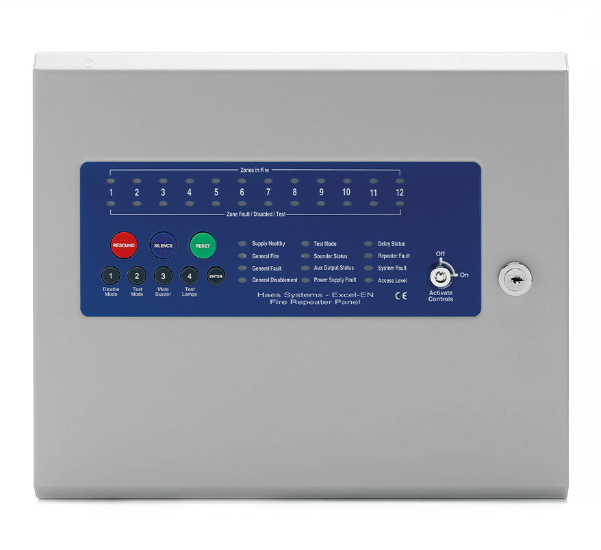 HAES AlarmSense PLUS 12 Zone Repeater Panel (ASP-R-12) - JEM Systems UK
