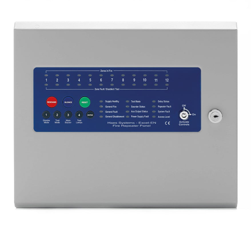 HAES Esento Marine 12 Zone Conventional Repeater Panel (ESEN-R-12MAR) - JEM Systems UK