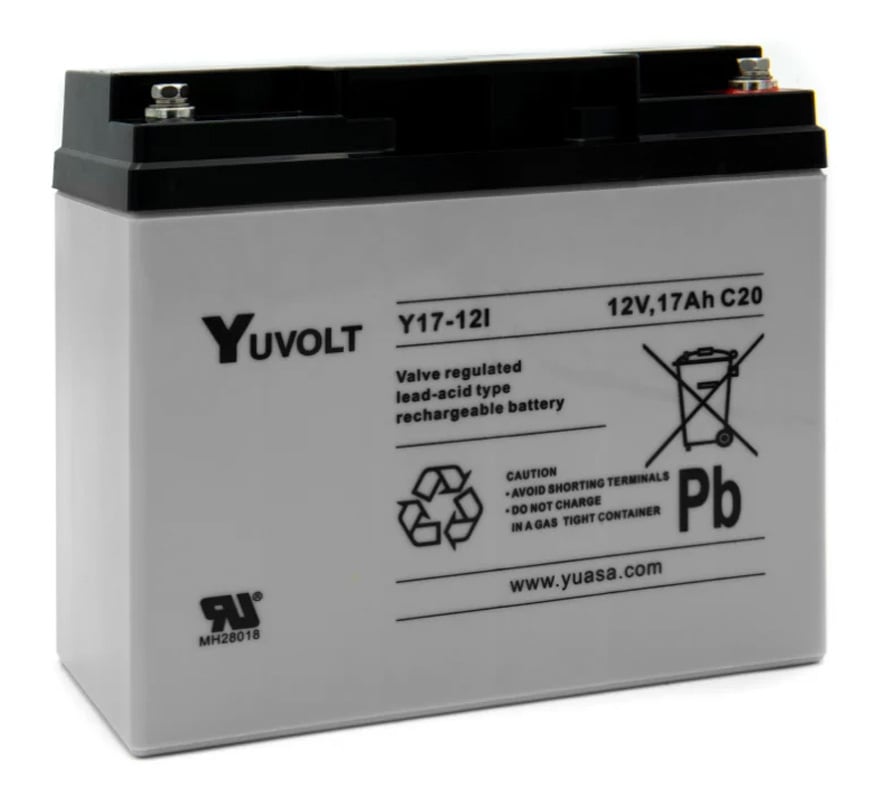 Yuasa Yuvolt 12v 17Ah Sealed Lead Acid Battery (Y17-12) - JEM Systems UK