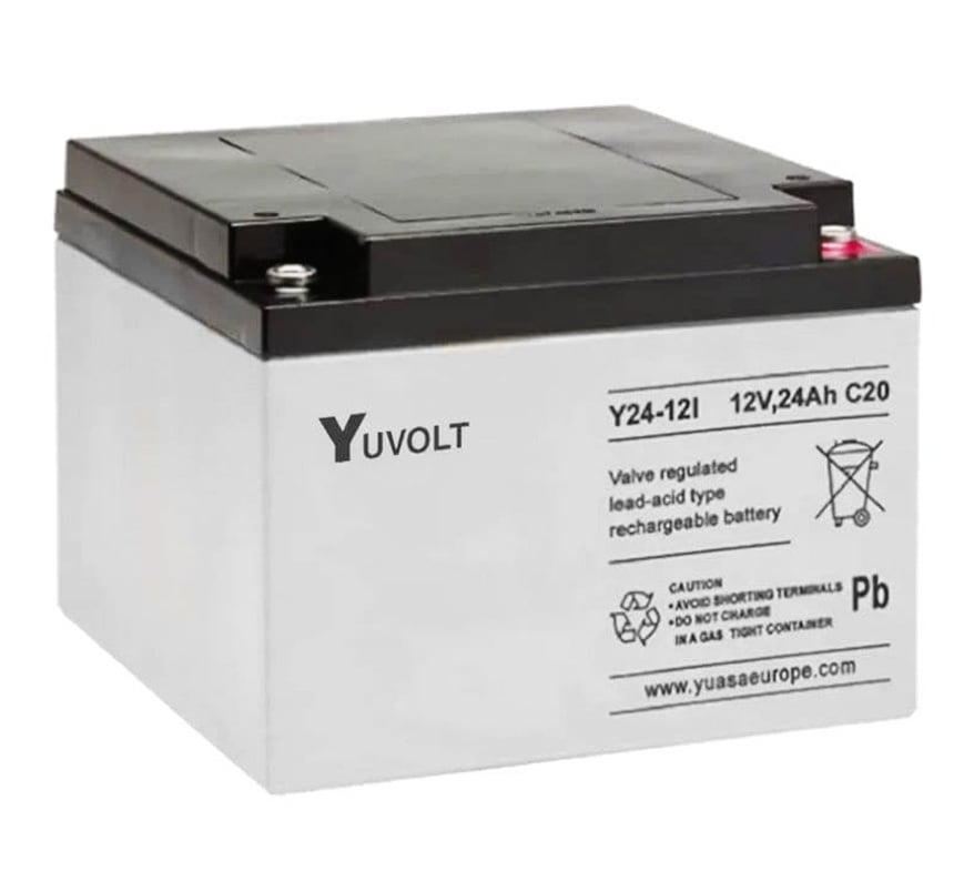 Yuasa Yucel 12v 24Ah Sealed Lead Acid Battery (Y24-12) - JEM Systems UK