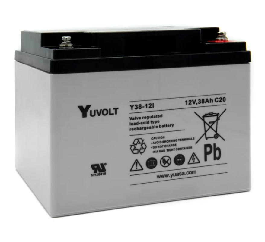 Yuasa Yuvolt 12v 38Ah Sealed Lead Acid Battery (Y38-12) - JEM Systems UK