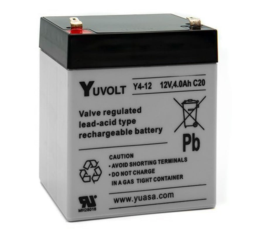 Yuasa Yuvolt 12v 4Ah Sealed Lead Acid Battery (Y4-12) - JEM Systems UK