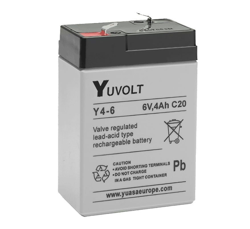 Yuasa Yuvolt 6v 4Ah Sealed Lead Acid Battery (Y4-6) - JEM Systems UK