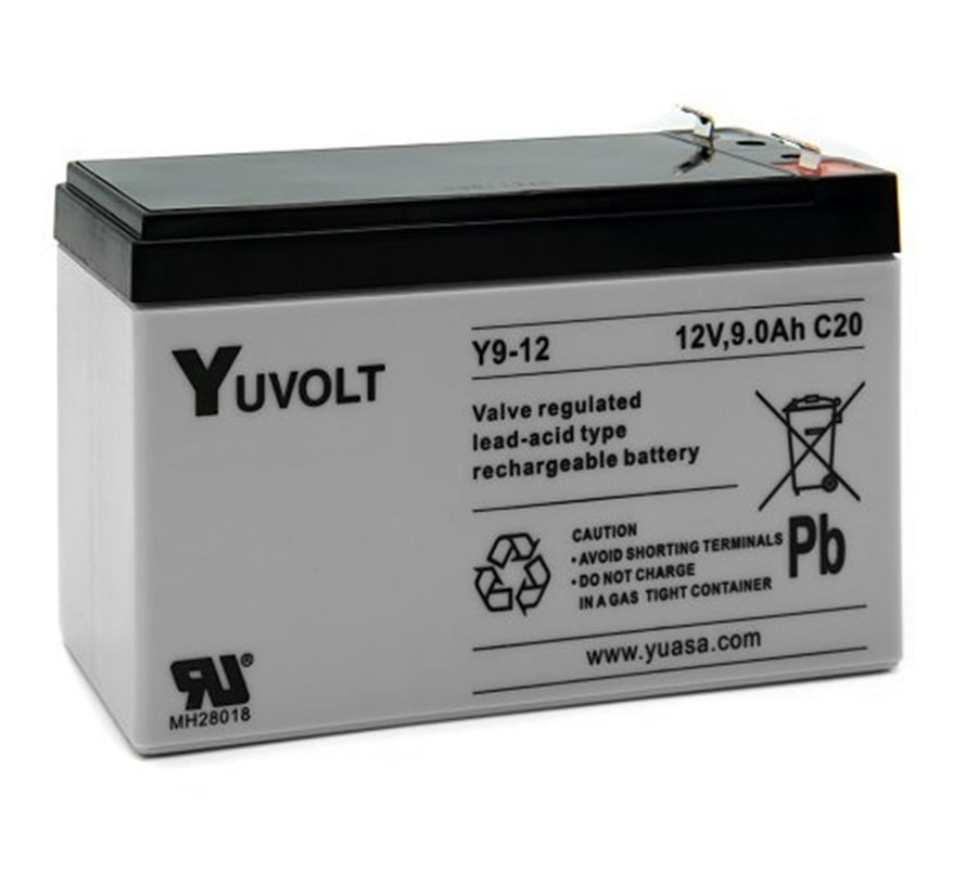Yuasa Yuvolt 12v 9Ah Sealed Lead Acid Battery (Y9-12) - JEM Systems UK