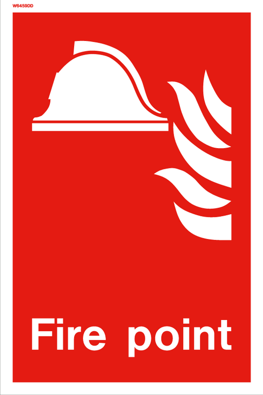 Firechief Sign FIRE POINT White (W6459DD)