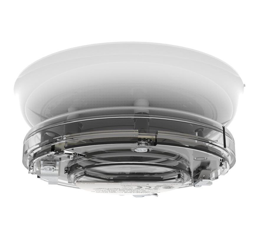 Hochiki YBO-BSB2(WHT)/RL Addressable Base Sounder VAD Beacon - White Case, Red LEDs - JEM Systems UK
