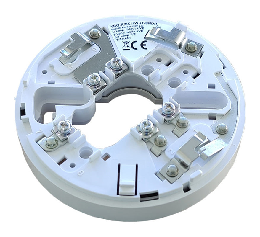 Hochiki YBO-R/SCI(WHT/SNDR) Short-Circuit Isolator Base - for Wall Sounders (White) - JEM Systems UK
