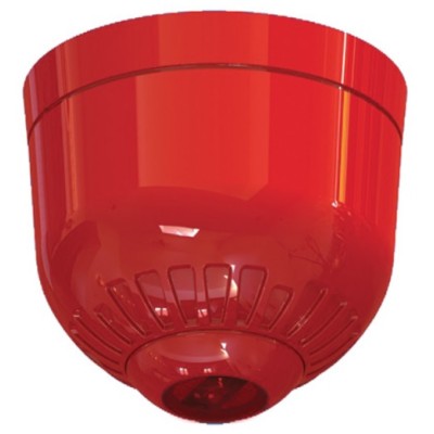 Ziton FAC350 Conventional VAD Beacon Red Shallow Base Ceiling Mounted Red Flash - JEM Systems UK