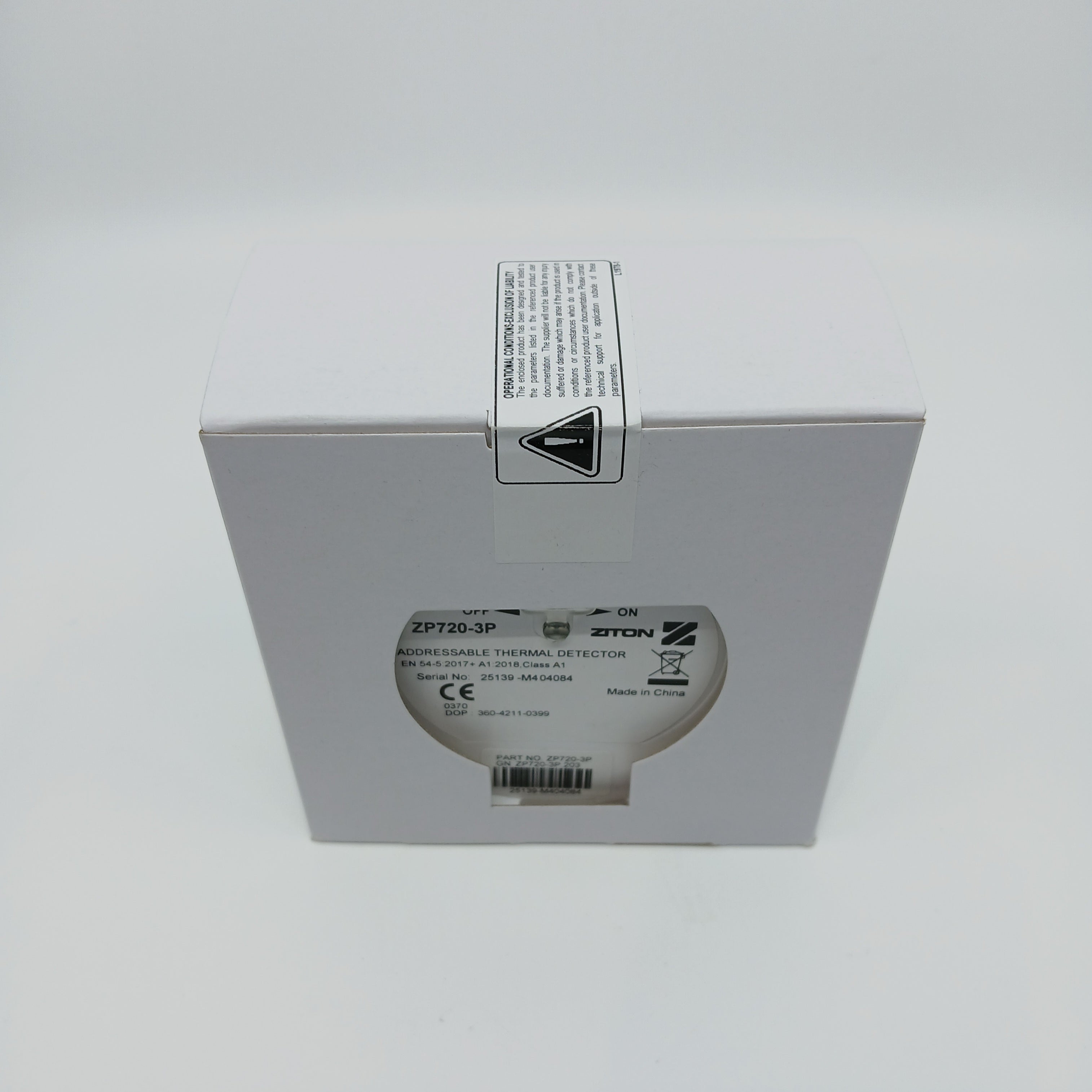 Ziton ZP720-3P Addressable Heat Detector - Polar White