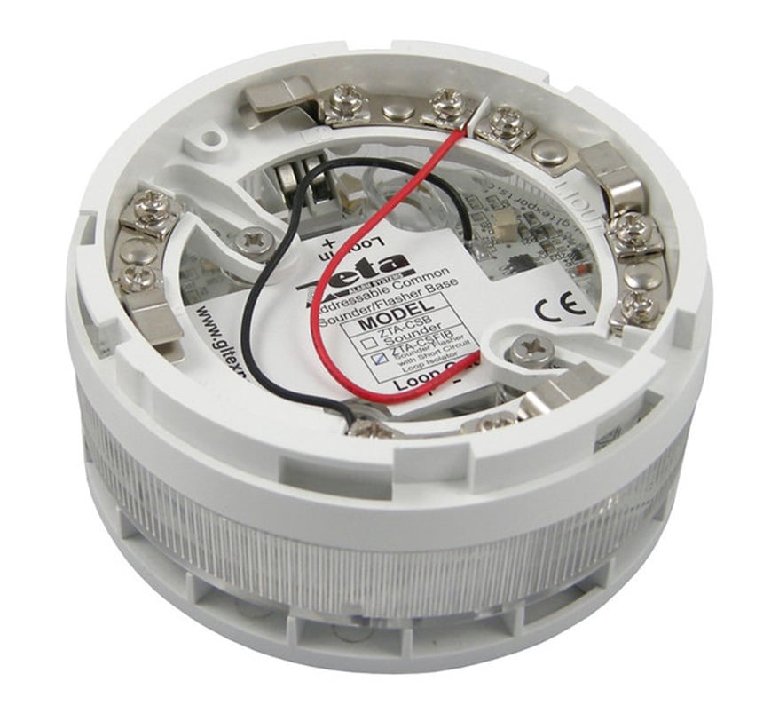 Zeta Fyreye MKI Addressable Common Sounder Beacon Base (ZTA-CSFIB) - JEM Systems UK