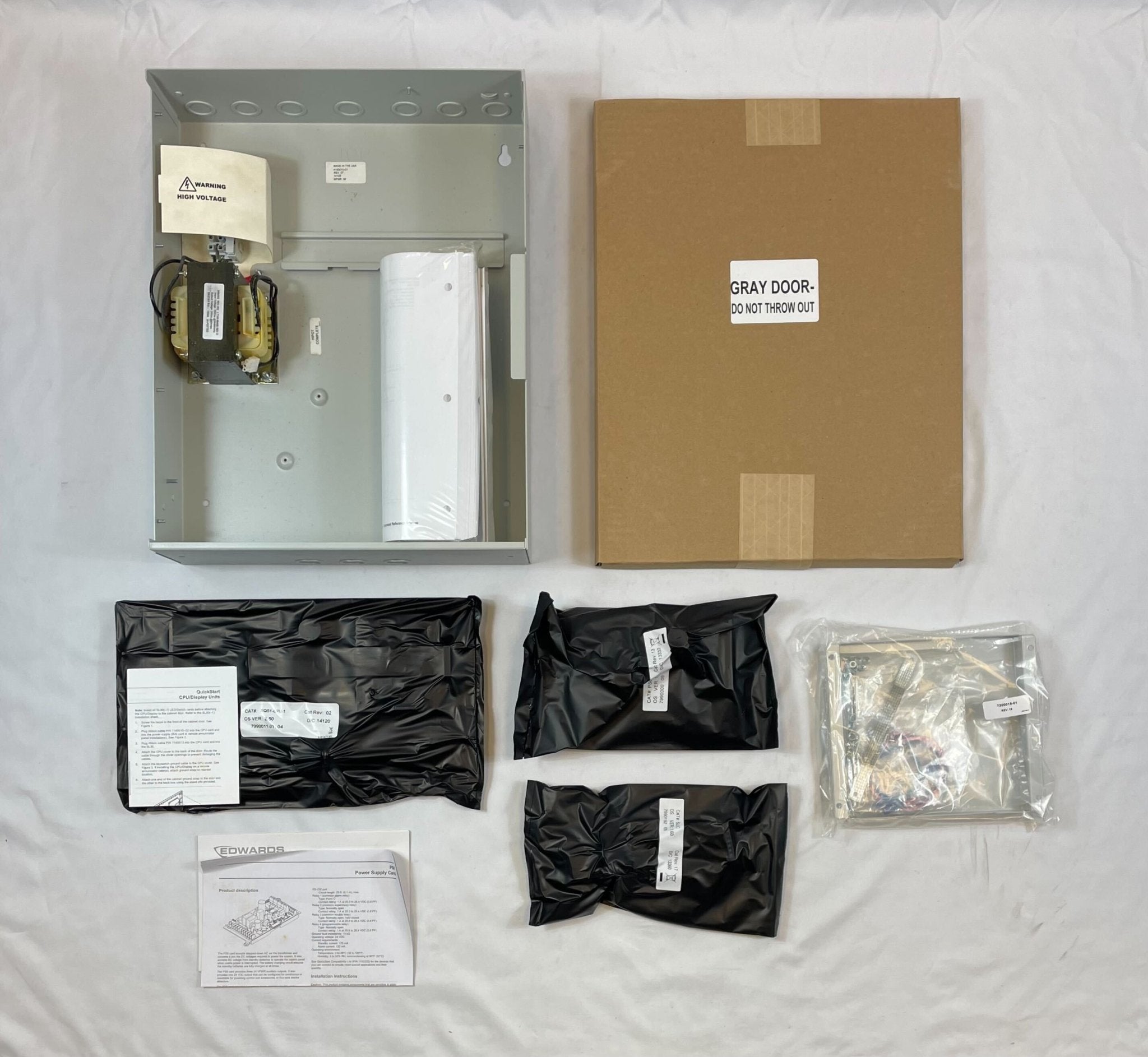 Edwards QS1-1-G-2 Single Loop System, Gray Enclosure, 230V Transformer - The Fire Alarm Supplier