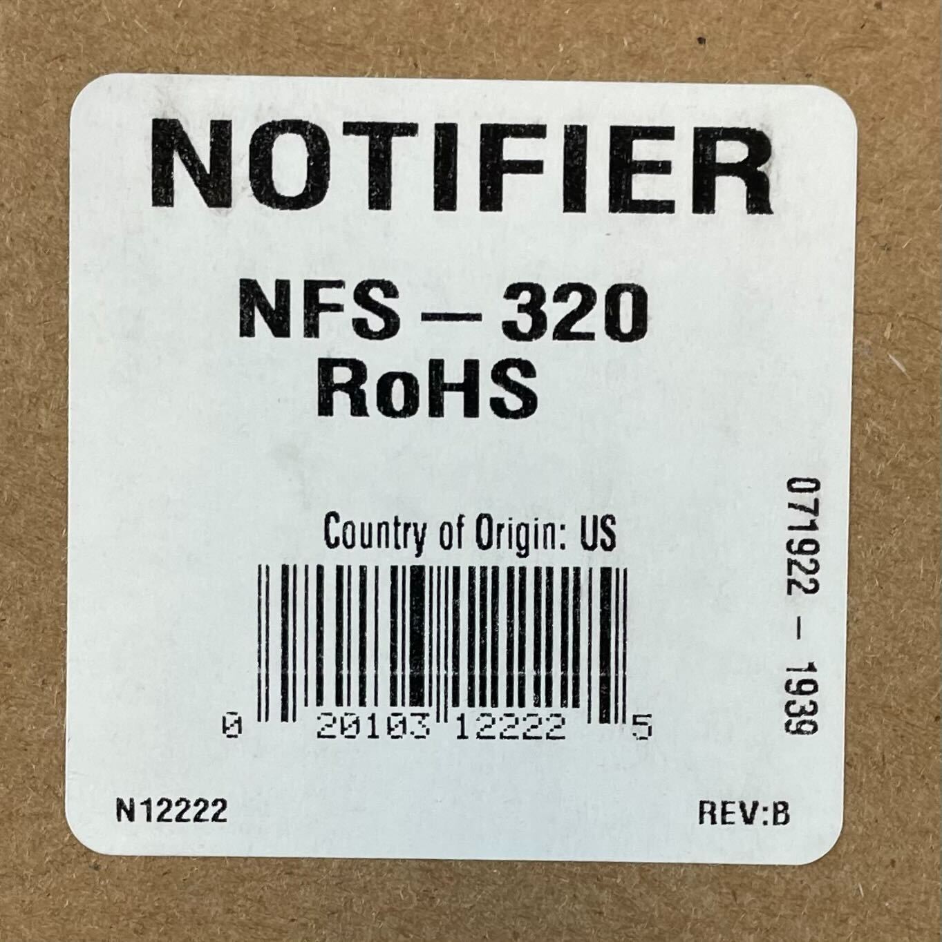 Notifier NFS-320