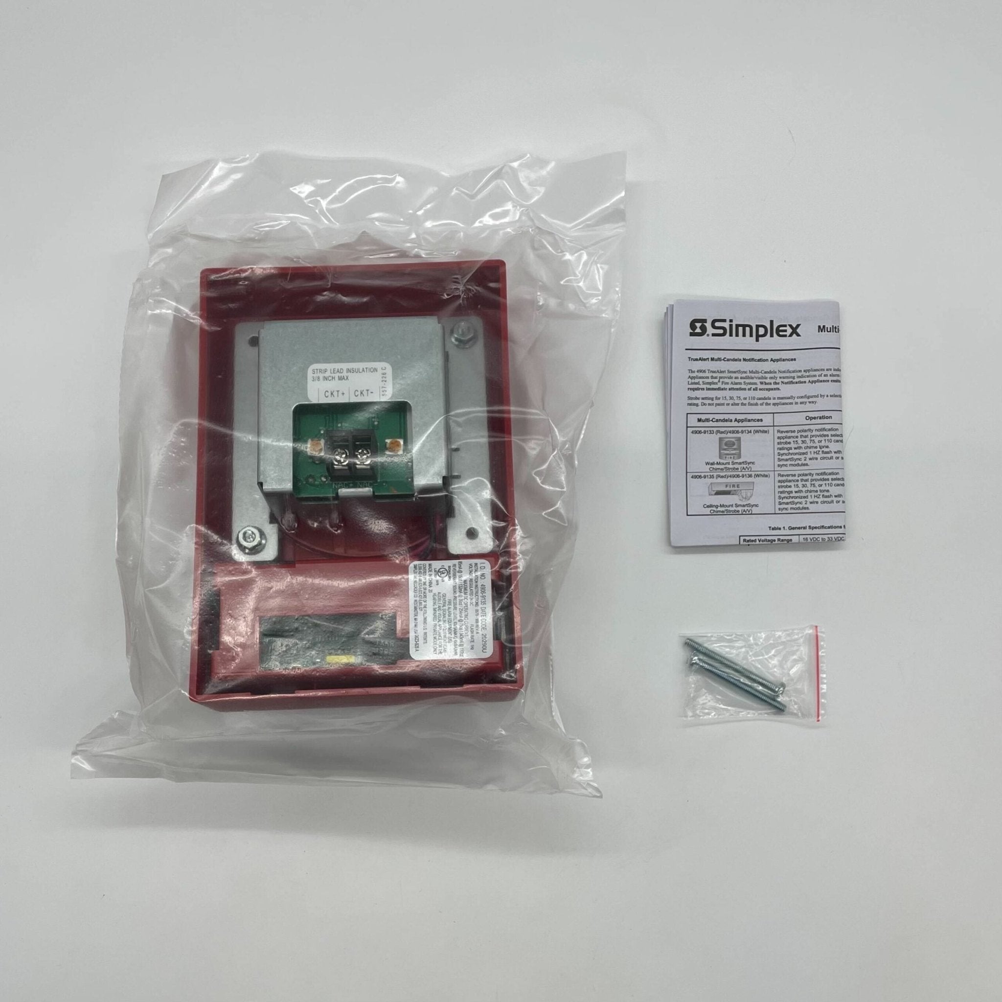 Simplex 4906-9135 Chime/Strobe Ceiling Red 