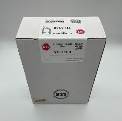 STI-3100 Conduit Spacer - Clear for Stopper II and Weather Stopper II Series, adds 50mm of Depth - The Fire Alarm Supplier